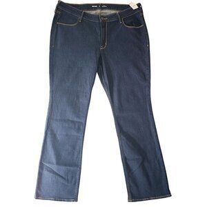 Old Navy Women's Petite Mid-Rise Dark Wash Wow Boot-Cut Jeans Size 16P NWT